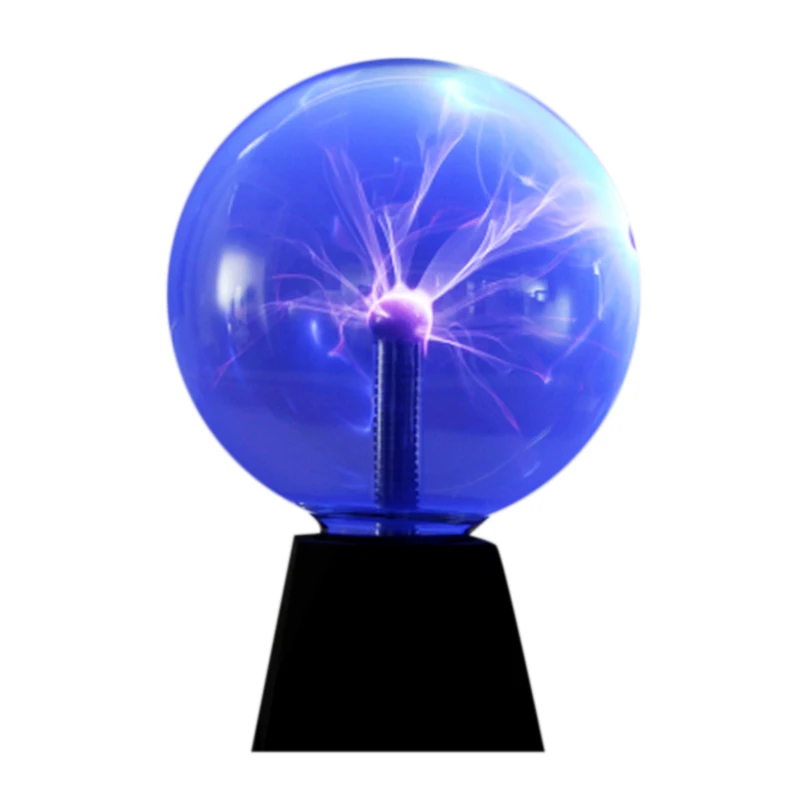 8-Inch Plasma Ball Light Static Night Light Magic Contact Sound Sensitive Glass Ball Us Plug