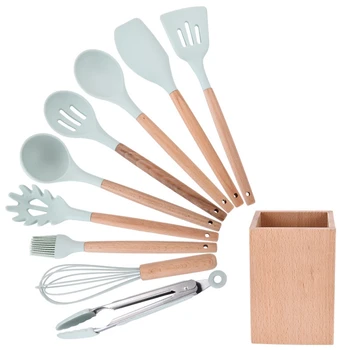9PCS Blue Silicone Cooking Utensils Kit Household Kitchen Tool High Temperature Resistance Non-Gumming Durable In Use
9PCS Blue Silicone Cooking Utensils Kit Household Kitchen Tool High Temperature Resistance Non-Gumming Durable In Use