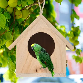Mini Outdoor Bird Feeder Wooden Hanging Bird Food Container for Balcony Garden Park Bird House Type Feeder Garden Decoration
Mini Outdoor Bird Feeder Wooden Hanging Bird Food Container for Balcony Garden Park Bird House Type Feeder Garden Decoration