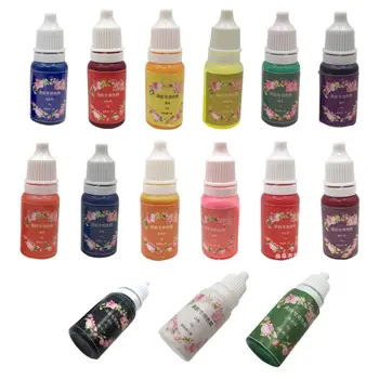 

15 Pcs/set DIY Jewelry Making Accessories Epoxy Pigment Second Generation Color Oily Dye 10ml/bottle