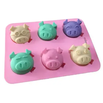 6-Cavity DIY 3D emotion Pig Piggy Shape Silicone Cake Mold Chocolate Truffle Mou
6-Cavity DIY 3D emotion Pig Piggy Shape Silicone Cake Mold Chocolate Truffle Mou