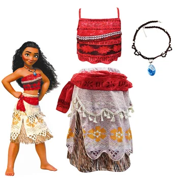 Moana Cosplay Costume Set for Children Vaiana Sling Dress Necklace Set for Halloween Costumes for Kids Moana Cosplay Clothing 
Moana Cosplay Costume Set for Children Vaiana Sling Dress Necklace Set for Halloween Costumes for Kids Moana Cosplay Clothing