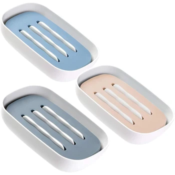 Soap Dishes, 3 Pack Soap Holders with Drain, Double Layer Draining Soap Box for Bathroom, Kitchen and Hotel
Soap Dishes, 3 Pack Soap Holders with Drain, Double Layer Draining Soap Box for Bathroom, Kitchen and Hotel