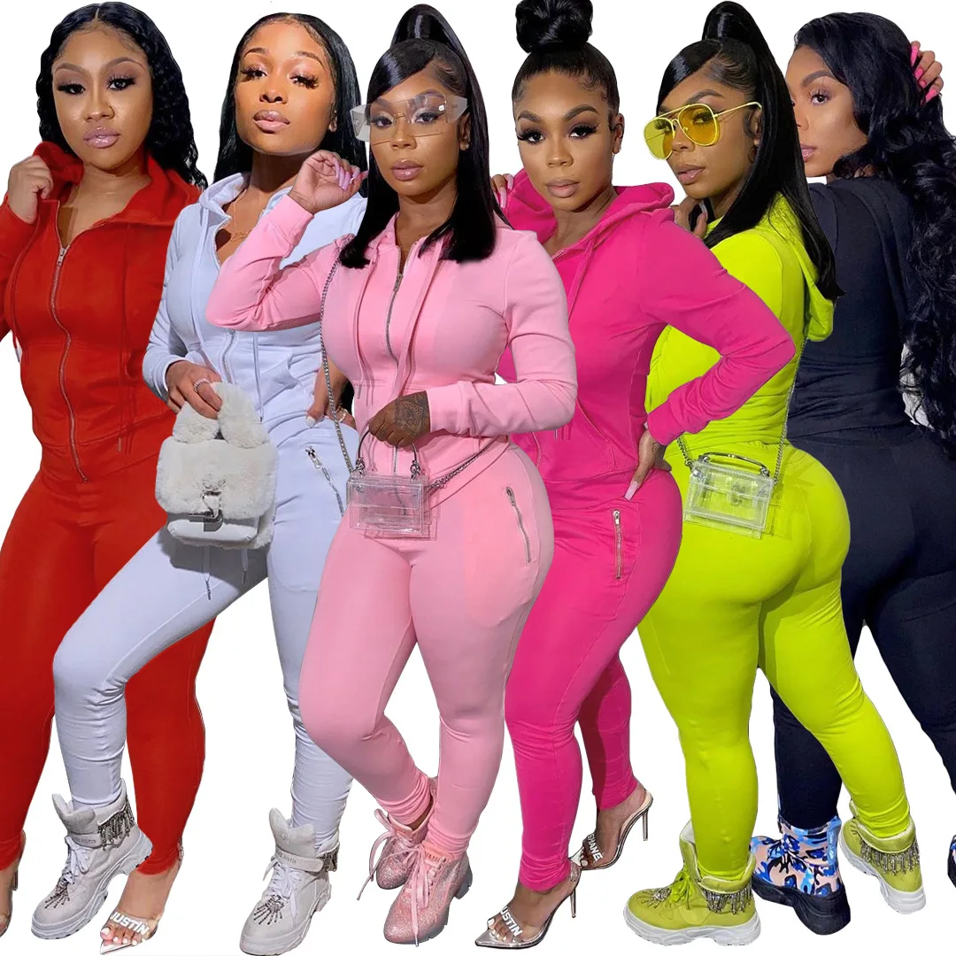 Solid Color Casual Outfit Personalized Zipper Top Tights Two-piece Set European and American Women's Clothing
Solid Color Casual Outfit Personalized Zipper Top Tights Two-piece Set European and American Women's Clothing