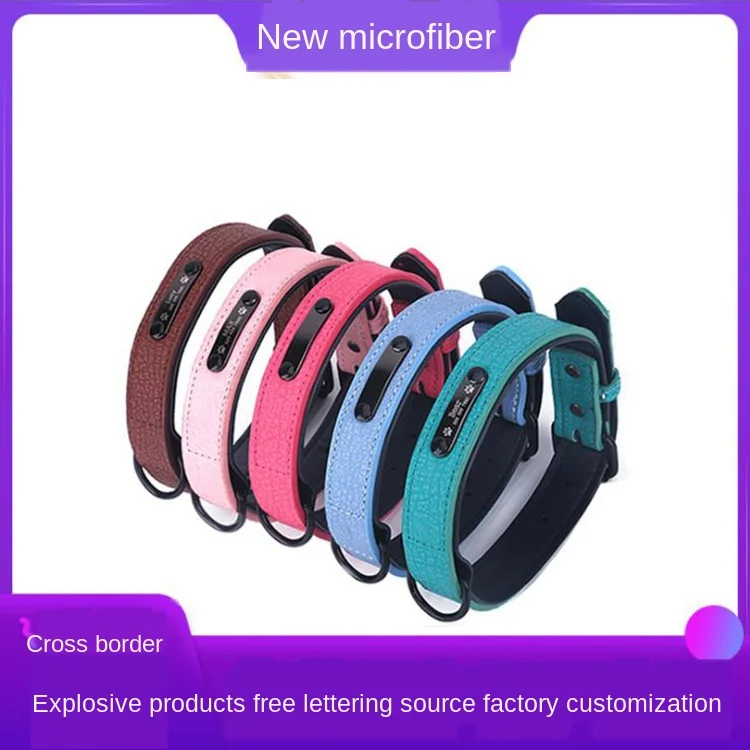 New pet collar super fiber leather engraved dog collar brand collar custom pet dog tag dogs accessoires collar necklace
New pet collar super fiber leather engraved dog collar brand collar custom pet dog tag dogs accessoires collar necklace