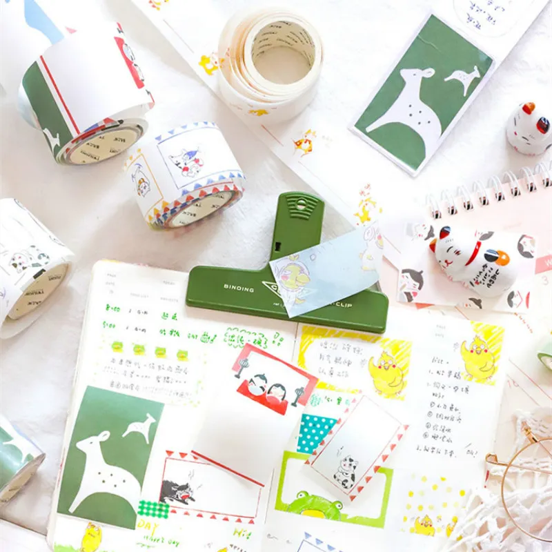 AngelHere Store 1 Rolls Cartoon Masking Tape Animal Dialog Sticker Decoration DIY Scrapbooking Stationery School Supply
AngelHere Store 1 Rolls Cartoon Masking Tape Animal Dialog Sticker Decoration DIY Scrapbooking Stationery School Supply