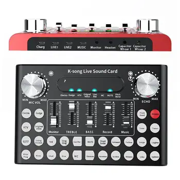 F9 Live Broadcast 18 Sound Effects Stereo Audio Sound Card with Intelligent Voice-activated LED Lights for Phone Laptop Computer
F9 Live Broadcast 18 Sound Effects Stereo Audio Sound Card with Intelligent Voice-activated LED Lights for Phone Laptop Computer