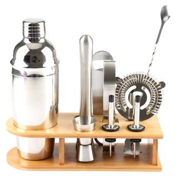 10Pcs Stainless Steel Bar Cocktail Shaker Set Barware Set Making Set with Crock Storage Box Kitchen Bar Wine Set 750Ml
10Pcs Stainless Steel Bar Cocktail Shaker Set Barware Set Making Set with Crock Storage Box Kitchen Bar Wine Set 750Ml