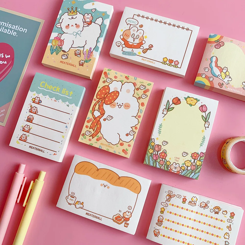 Sandro Kawaii cute rabbit memo pad tearable portable message memo sticker memo notebook mini
Sandro Kawaii cute rabbit memo pad tearable portable message memo sticker memo notebook mini