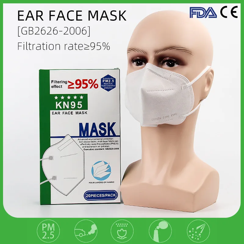 20pcs 1box PM2.5 KN95 Mask Anti Non-oily Particles Anti-Dust Powder Anti-Pollution Face Mouth Cover Respirator
20pcs 1box PM2.5 KN95 Mask Anti Non-oily Particles Anti-Dust Powder Anti-Pollution Face Mouth Cover Respirator