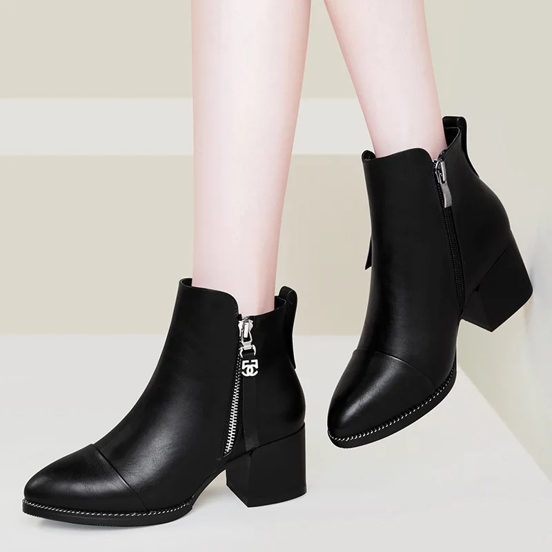 Zipper Martin Boots Women's British-Style Short Boots Women's 2019 Autumn And Winter New Style Chunky-Heel Short Boots Winter Sh
Zipper Martin Boots Women's British-Style Short Boots Women's 2019 Autumn And Winter New Style Chunky-Heel Short Boots Winter Sh
