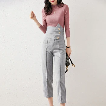 Office Lady Spring Summer 2 Pieces Set Elegant Fashion Bodycon Knitted Blouse+High Waist Straight Pants Women Two-piece Sets
Office Lady Spring Summer 2 Pieces Set Elegant Fashion Bodycon Knitted Blouse+High Waist Straight Pants Women Two-piece Sets