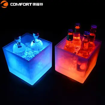 Hot LED Ice Bucket RGB Color Changing Double Layer Square Bar Beer Ice Bucket Ice Wine Bucket 3.5 L for Party, Home, Bar
Hot LED Ice Bucket RGB Color Changing Double Layer Square Bar Beer Ice Bucket Ice Wine Bucket 3.5 L for Party, Home, Bar
