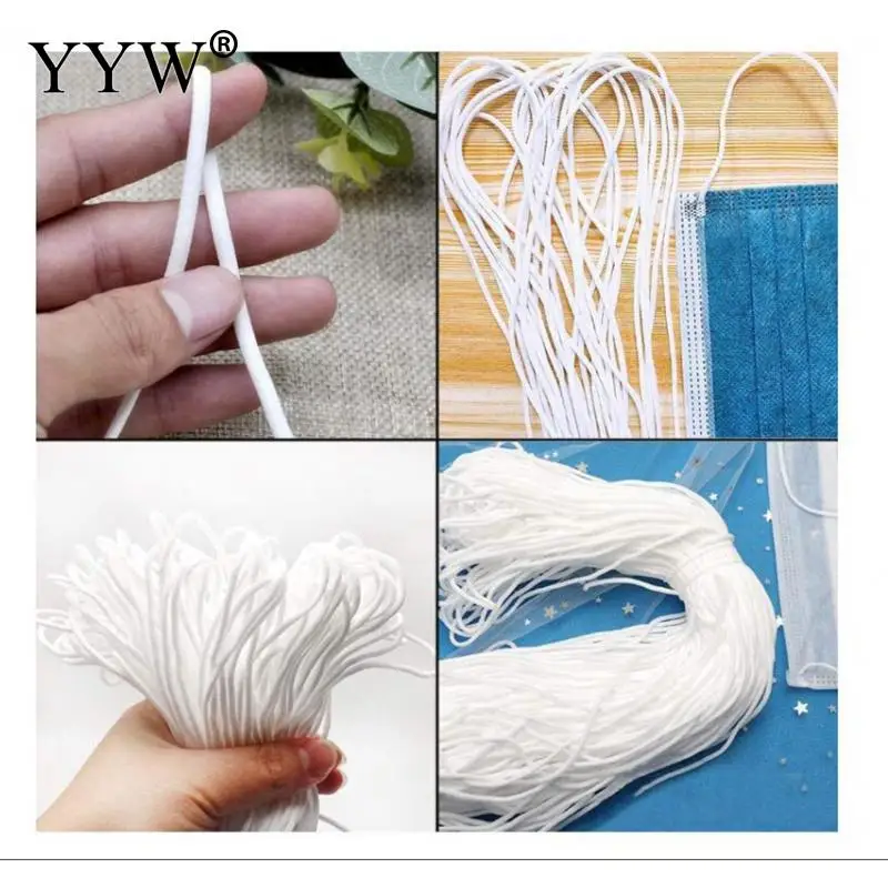 3mm Disposable Earloop Cord Diy Needwork Face Masks Rope String Elastic Bands Cord For Making Mouth Masks Cord White Polyamide
3mm Disposable Earloop Cord Diy Needwork Face Masks Rope String Elastic Bands Cord For Making Mouth Masks Cord White Polyamide
