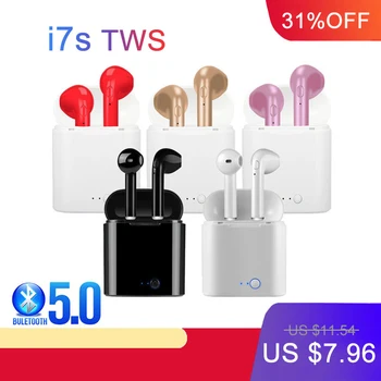i7s Tws Wireless Headphones Bluetooth Earphones Earbuds Handsfree in ear Sports Headset with Charging Box Mic
i7s Tws Wireless Headphones Bluetooth Earphones Earbuds Handsfree in ear Sports Headset with Charging Box Mic