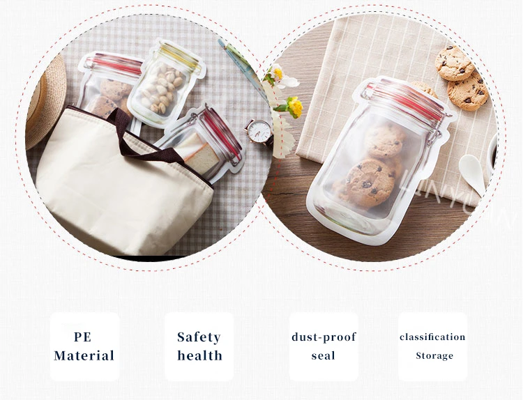 Generic Kitchen Transparent Ziplock Bag Baked Food Snack Fruit Tea