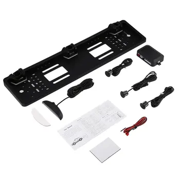 Car Parking Sensor System with 3 Ultrasonic Sensor on EU Plate Frame LED Reversing Radar Vehicle European License Plate Frame 
Car Parking Sensor System with 3 Ultrasonic Sensor on EU Plate Frame LED Reversing Radar Vehicle European License Plate Frame