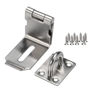Durable Stainless Steel Hasp Latch And Staple Gate Anti-theft Door Shed Latch Lock For Padlock Household Safety 90 Degree
Durable Stainless Steel Hasp Latch And Staple Gate Anti-theft Door Shed Latch Lock For Padlock Household Safety 90 Degree