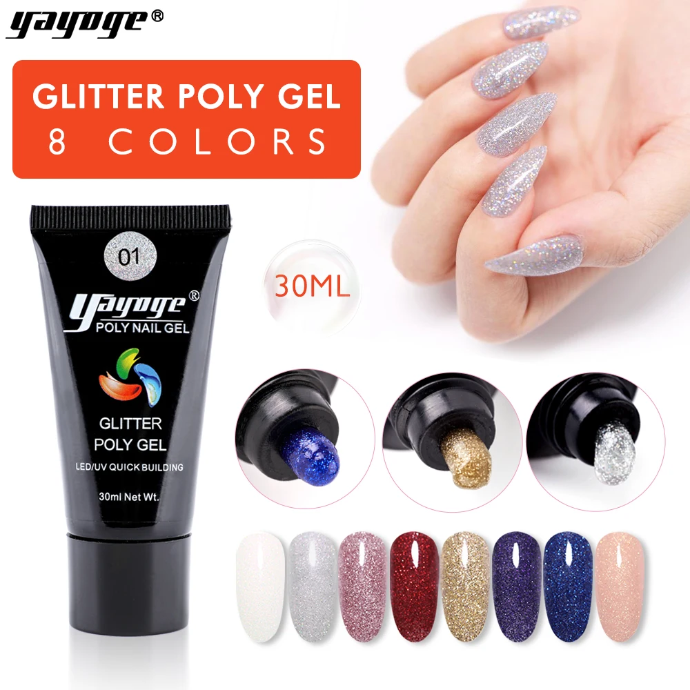 Yayoge 30ml Glitter Poly Nail Gel UV LED Quick Builder Camouflage Nail Finger Extension Gel Nail Art Design
Yayoge 30ml Glitter Poly Nail Gel UV LED Quick Builder Camouflage Nail Finger Extension Gel Nail Art Design