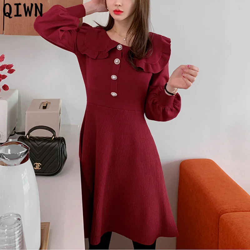 One-Piece Korean Sweet Sweater Dress Women 2020 Autumn Fashion Puff Sleeve Knit Dress Woman Loose Casual Pullover Mini Dresses
One-Piece Korean Sweet Sweater Dress Women 2020 Autumn Fashion Puff Sleeve Knit Dress Woman Loose Casual Pullover Mini Dresses