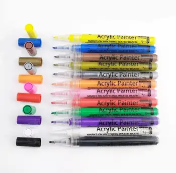 Acrylic Marker Pen Wrote On Ceramic Canvas Glass Metal Plastic 12 Colors/set Art Marker Writing Painting Supplies
Acrylic Marker Pen Wrote On Ceramic Canvas Glass Metal Plastic 12 Colors/set Art Marker Writing Painting Supplies