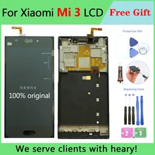 Écran tactile LCD de remplacement avec châssis, WCDMA, pour XIAOMI Mi 3, Original=