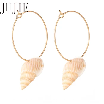 JUJIE Simple Earrings For Women Round Shell Pendant Vintage Earrings Fashion Jewelry Dropshipping
JUJIE Simple Earrings For Women Round Shell Pendant Vintage Earrings Fashion Jewelry Dropshipping