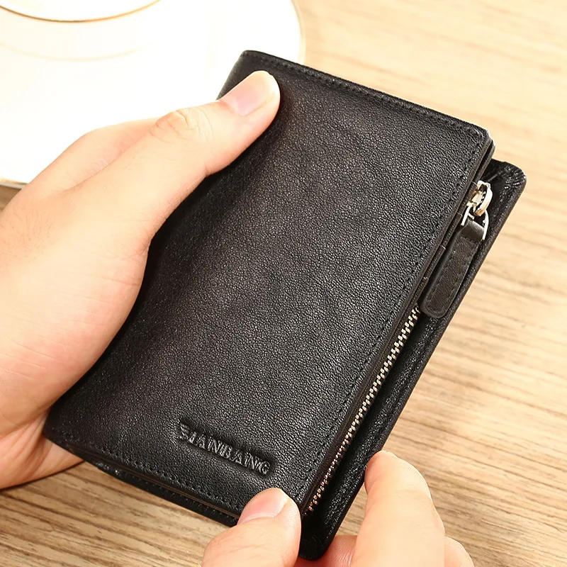 ManBang MEN'S Wallet Short Genuine Leather Full-grain Leather Zipper Leather Wallet Youth Verticle Fashion Korean-style Driver's
ManBang MEN'S Wallet Short Genuine Leather Full-grain Leather Zipper Leather Wallet Youth Verticle Fashion Korean-style Driver's