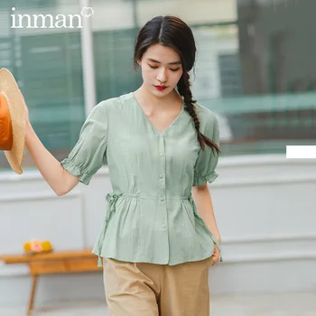 INMAN Summer New Arrival Elegant Mature Style Half Drawstring Fit Waist V Neck Petal Sleeve Blouse
INMAN Summer New Arrival Elegant Mature Style Half Drawstring Fit Waist V Neck Petal Sleeve Blouse