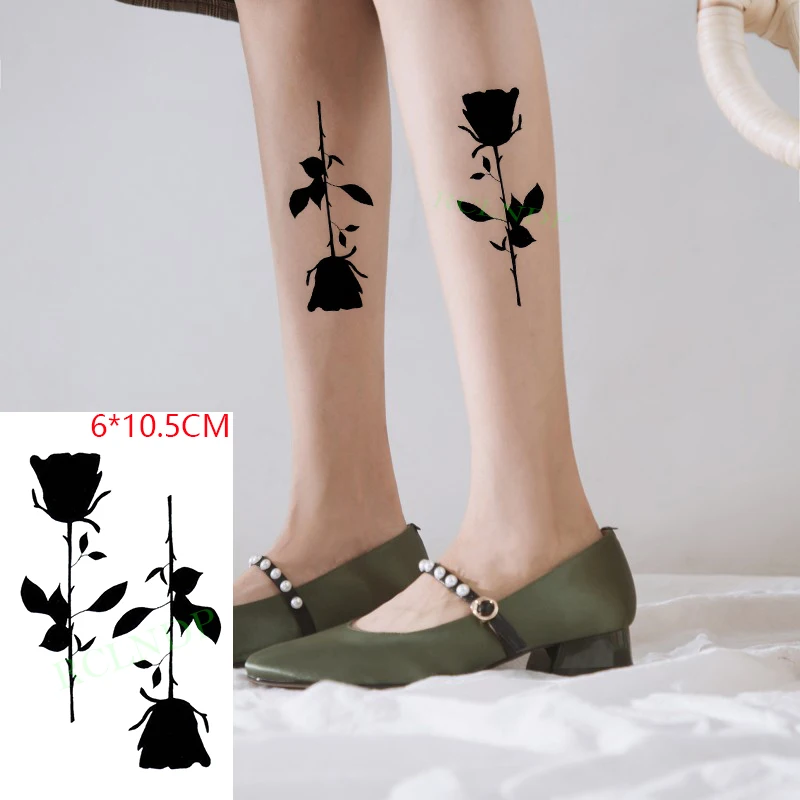 Waterproof Temporary Tattoo Sticker ins Black rose sexy flower Body Art flash tatoo fake tatto for Women Men
Waterproof Temporary Tattoo Sticker ins Black rose sexy flower Body Art flash tatoo fake tatto for Women Men