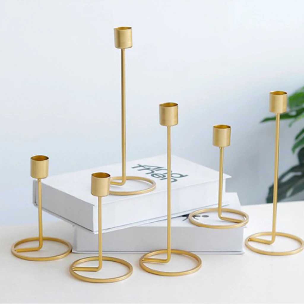Vintage Iron Candle Holder Candlestick Tealight Wedding Party Home Decor Gold Vintage Iron Candle Holder Candlestick Tealight Wedding Party Home Decor Gold