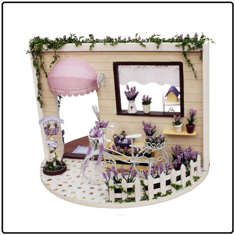 I001 Lavender Story-360-Degree Rotating Mini DIY Hut Free One-Piece 
I001 Lavender Story-360-Degree Rotating Mini DIY Hut Free One-Piece