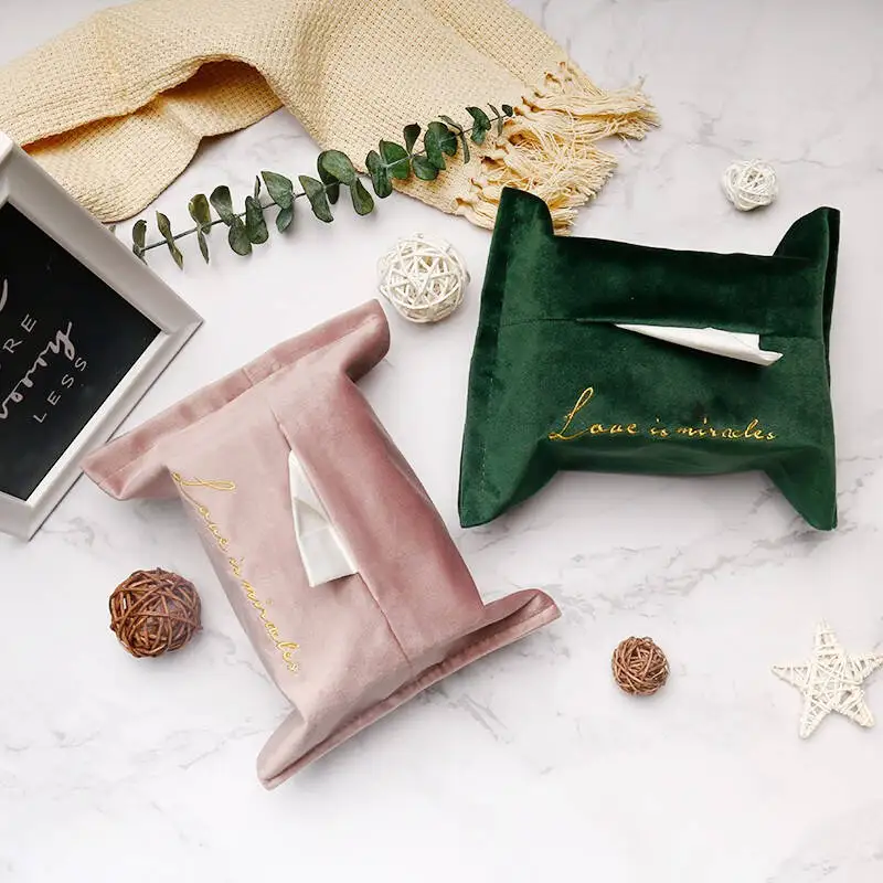 Simple Desktop Napkin Pumping Paper Holder Storage Container Durable Multi-functional Velvet Embroidery Tissue Box
Simple Desktop Napkin Pumping Paper Holder Storage Container Durable Multi-functional Velvet Embroidery Tissue Box