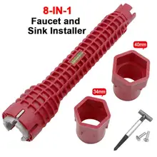 2019 NEW Wrench 8 In 1 Faucet And Sink Installer Double Head Water Pipe Spanner Multi-purpose Wrench Plumbing Toilet Bath Tool
2019 NEW Wrench 8 In 1 Faucet And Sink Installer Double Head Water Pipe Spanner Multi-purpose Wrench Plumbing Toilet Bath Tool