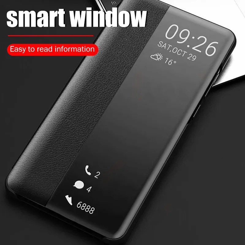 Чехол для huawei p 30 pro smart view защитный чехол hauwei p30 кожаный с окошком откидной p30/p30pro |