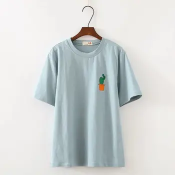 T-shirt short sleeves students' loose fitting cartoon design round neck summer tops for women 2018
T-shirt short sleeves students' loose fitting cartoon design round neck summer tops for women 2018