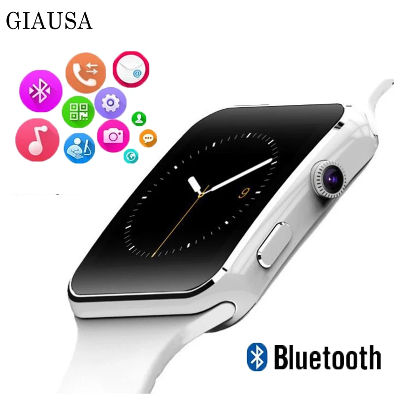 New Arrival X6 Smart Watch with Camera Touch Screen Support SIM TF Card Bluetooth Smartwatch amazfit gtr and relogio inteligente
New Arrival X6 Smart Watch with Camera Touch Screen Support SIM TF Card Bluetooth Smartwatch amazfit gtr and relogio inteligente