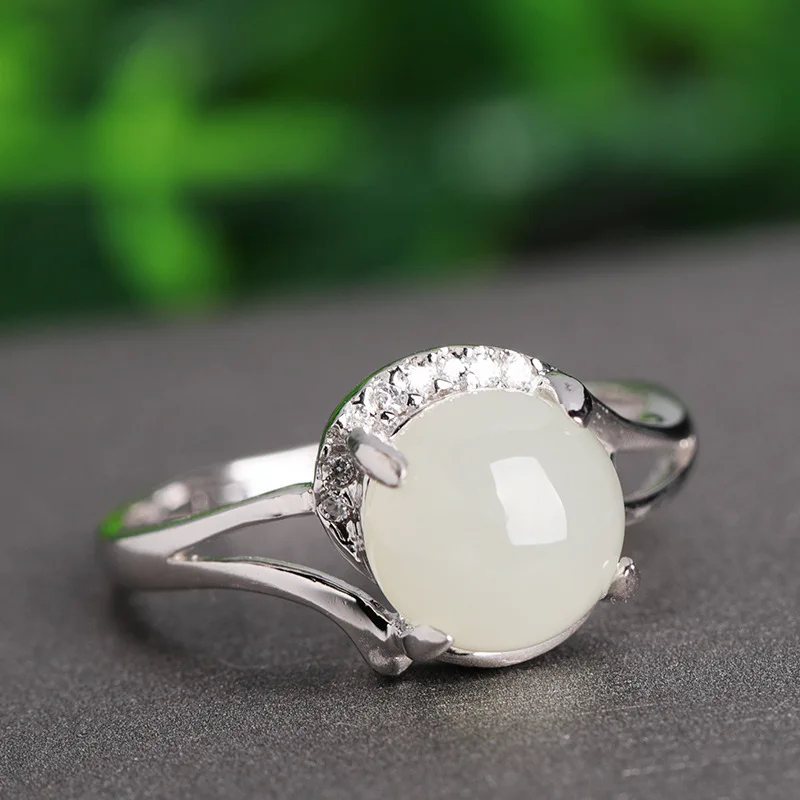 natural and Tianyu ring women's Belt Certificate manufacturer direct sales exquisite simple white jade living ring
natural and Tianyu ring women's Belt Certificate manufacturer direct sales exquisite simple white jade living ring