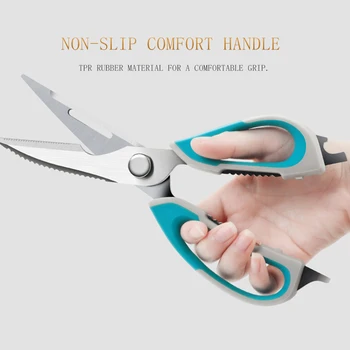 AMINNO Professional Kitchen Scissor Stainless Steel 2CR13 Multifunctional Home Cooking BBQ Cutter Tools Strong Sturdy
AMINNO Professional Kitchen Scissor Stainless Steel 2CR13 Multifunctional Home Cooking BBQ Cutter Tools Strong Sturdy