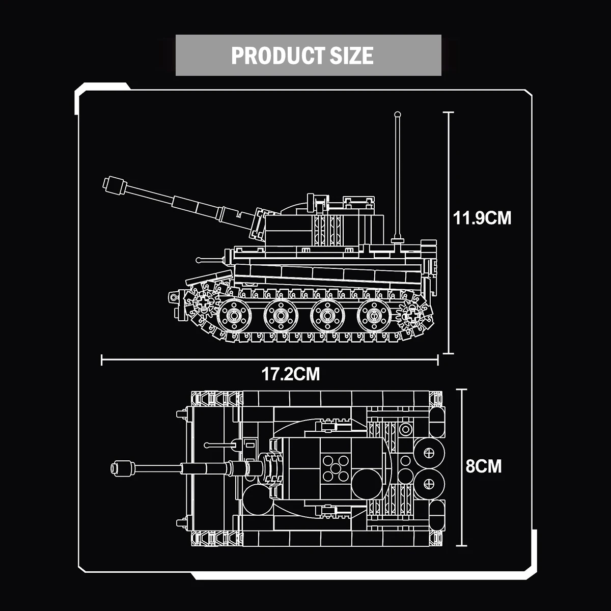 Generic 468+pcs Tiger M1A2 Heavy Tank Boy Assembled Military Jumia