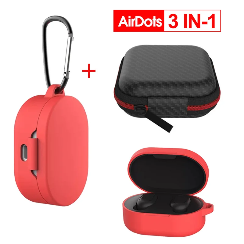 3 IN-1 Case Protection Cover Redmi AirDots Mi Air dots Silicone Case Carabiner Wireless Bluetooth Case for Xiaomi Redmi AirDots
3 IN-1 Case Protection Cover Redmi AirDots Mi Air dots Silicone Case Carabiner Wireless Bluetooth Case for Xiaomi Redmi AirDots