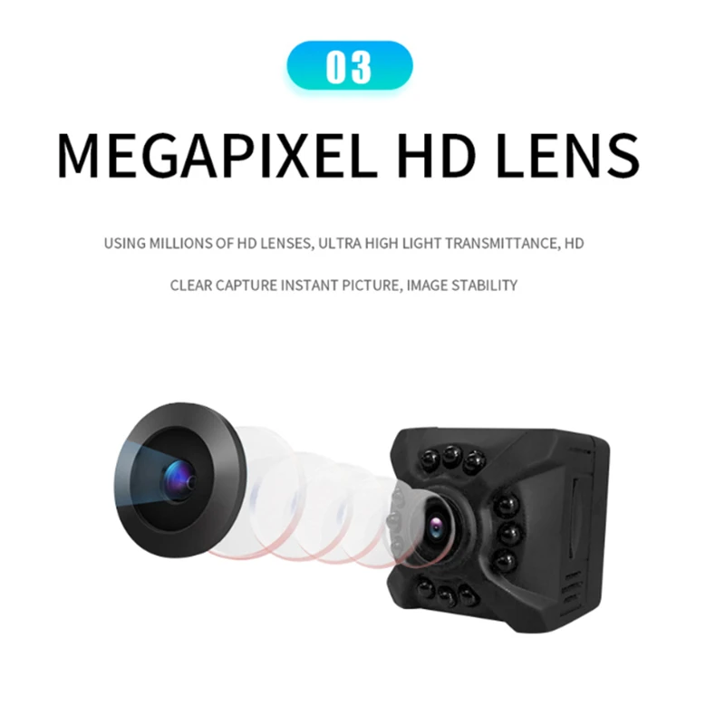 Mini HD 1080P WIFI Camera Infrared Night Vision HD Camera IP Wide-Angle Camera Mobile Surveillance Recorder Home Smart Camera
Mini HD 1080P WIFI Camera Infrared Night Vision HD Camera IP Wide-Angle Camera Mobile Surveillance Recorder Home Smart Camera