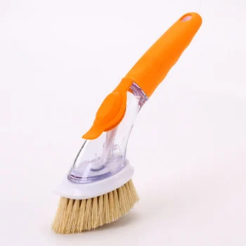 Kitchen Cleaning Brush Non-slip Silicone Handle Soap Dispensing Dish Brush Pot Scrubber Cleaner Replacement Sponge Head
Kitchen Cleaning Brush Non-slip Silicone Handle Soap Dispensing Dish Brush Pot Scrubber Cleaner Replacement Sponge Head