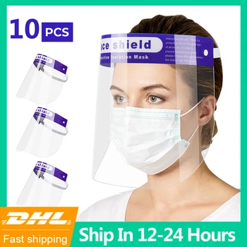 10pcs Face Shield Protection Face Mask Anti-Droplet Anti-dust Protective Transparent 180° Protection Mask PET Material
10pcs Face Shield Protection Face Mask Anti-Droplet Anti-dust Protective Transparent 180° Protection Mask PET Material