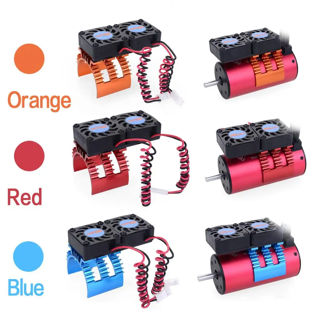 2019 Newest Motor Heat Sink With Two Cooling Fans for 1/10 HSP Redcat Wltoy RC Car 540/550 3650 Brushless Brushed Motor
2019 Newest Motor Heat Sink With Two Cooling Fans for 1/10 HSP Redcat Wltoy RC Car 540/550 3650 Brushless Brushed Motor