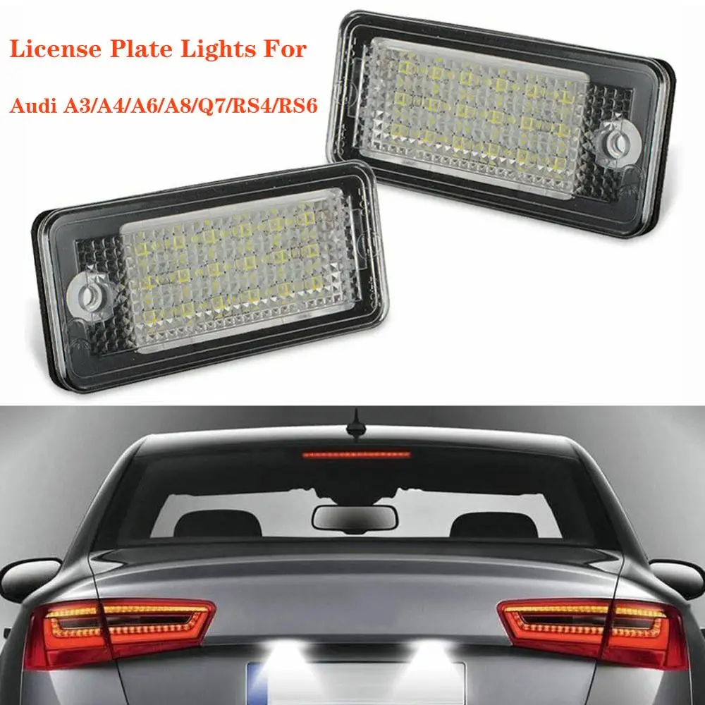 2Pcs LED Number License Plate Light Lamps for Audi A3/A4/A6/A8/Q7/RS4/RS6 High Brightnes License Plate Lights Exterior Access 
2Pcs LED Number License Plate Light Lamps for Audi A3/A4/A6/A8/Q7/RS4/RS6 High Brightnes License Plate Lights Exterior Access