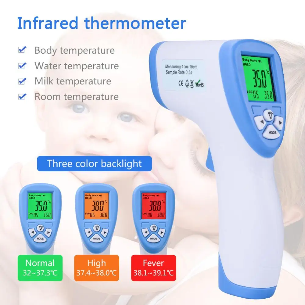 Baby/Adult Digital Termomete Infrared Forehead Body Thermometer Gun Non-contact Temperature Measurement Device Dropshipping
Baby/Adult Digital Termomete Infrared Forehead Body Thermometer Gun Non-contact Temperature Measurement Device Dropshipping
