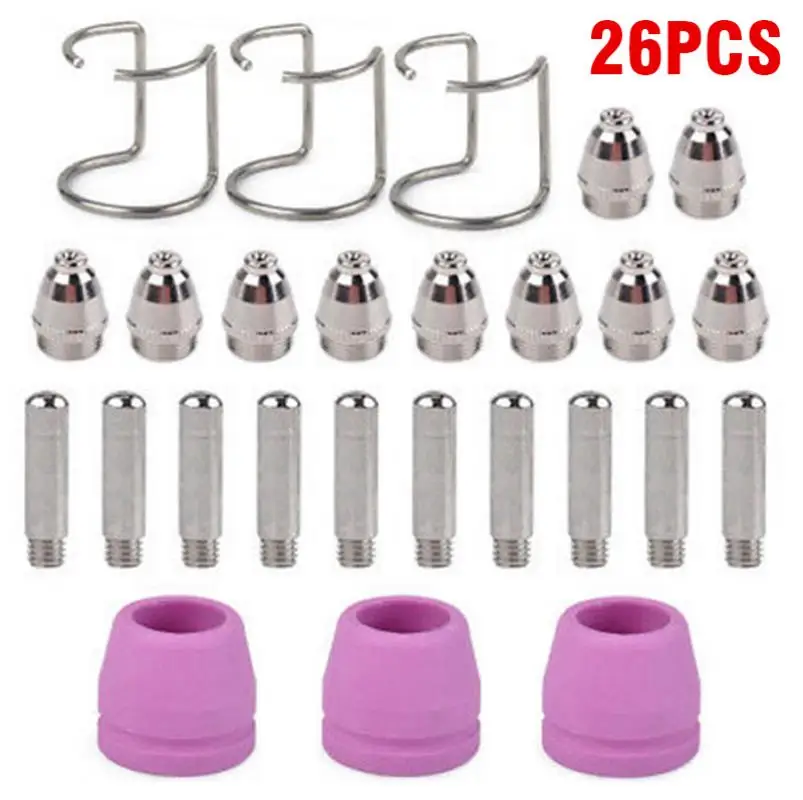 1set Replacement Plasma Cutter Consumables Torch Electrode Tip Nozzles Set for SG-55 AG-60 WSD-60 Plasma Cutting Machines
1set Replacement Plasma Cutter Consumables Torch Electrode Tip Nozzles Set for SG-55 AG-60 WSD-60 Plasma Cutting Machines
