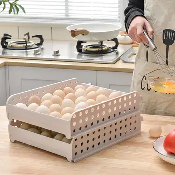 30 Grids / Layer 2 Layers Kitchen Drawer Egg Storage Box Refrigerator Double-layered Egg Storage Case Egg Storage PP Material
30 Grids / Layer 2 Layers Kitchen Drawer Egg Storage Box Refrigerator Double-layered Egg Storage Case Egg Storage PP Material