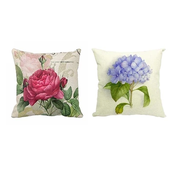 2 Pcs Vintage Floral/Flower Flax Decorative Throw Pillow Case Cushion Cover Home Sofa Decorative, Pansy & Rose Flower
2 Pcs Vintage Floral/Flower Flax Decorative Throw Pillow Case Cushion Cover Home Sofa Decorative, Pansy & Rose Flower